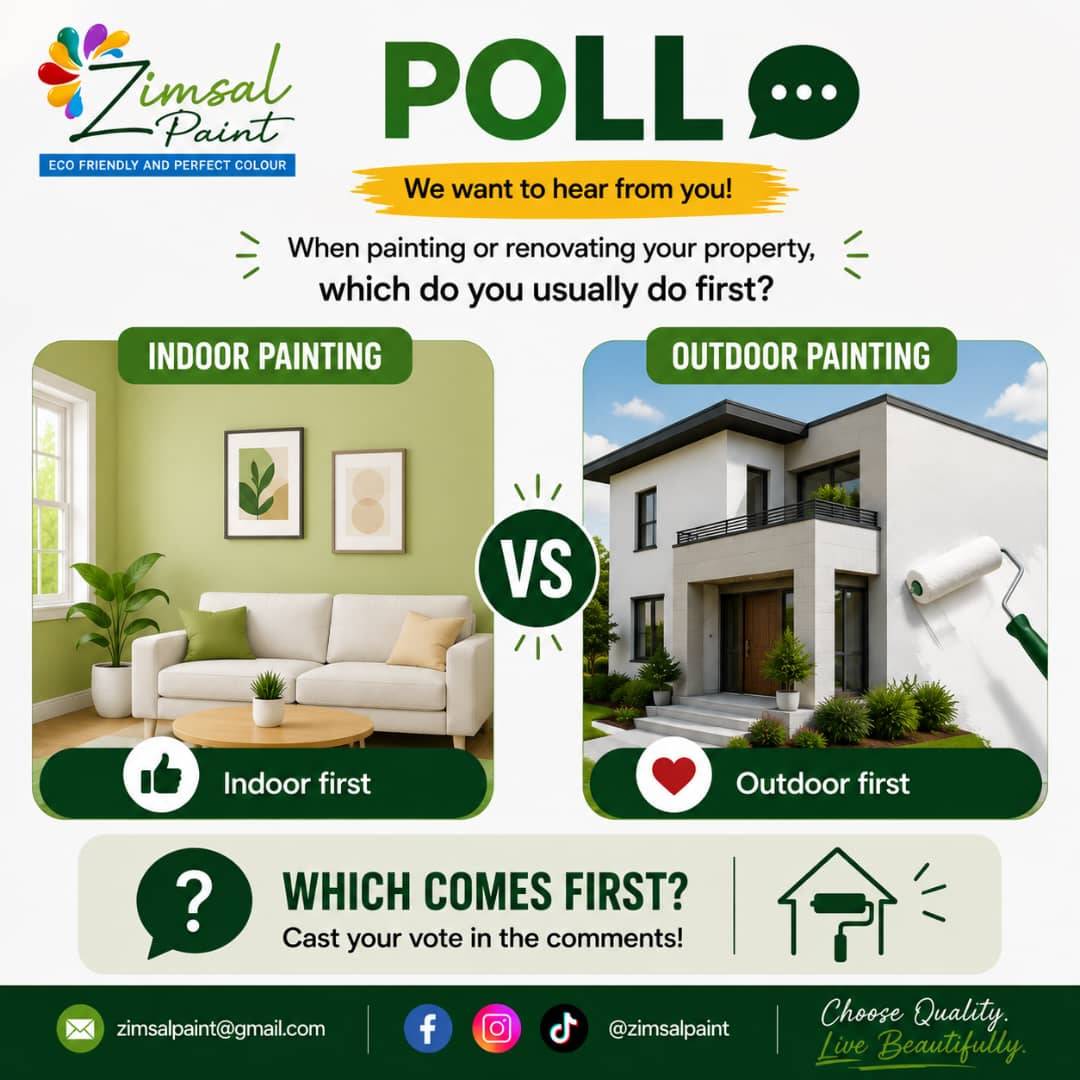 Indoor First or Outdoor First? ๐ค
Every homeowner has a different approach when it's time to repain...