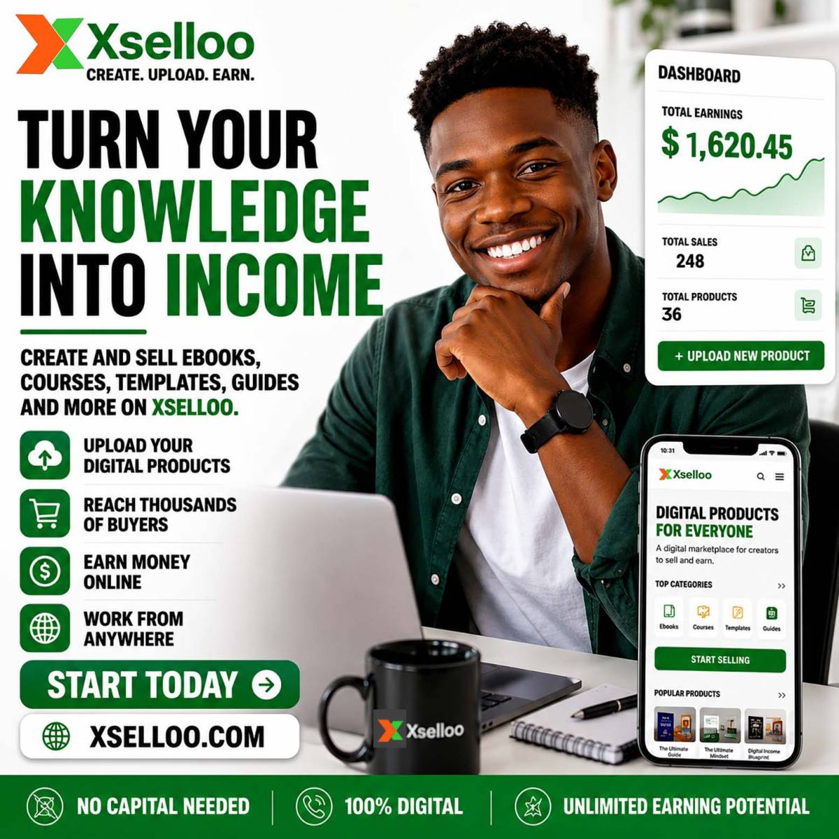 Your knowledge can make you money.
Start selling digital products on Xselloo today.
๐ xselloo.com
