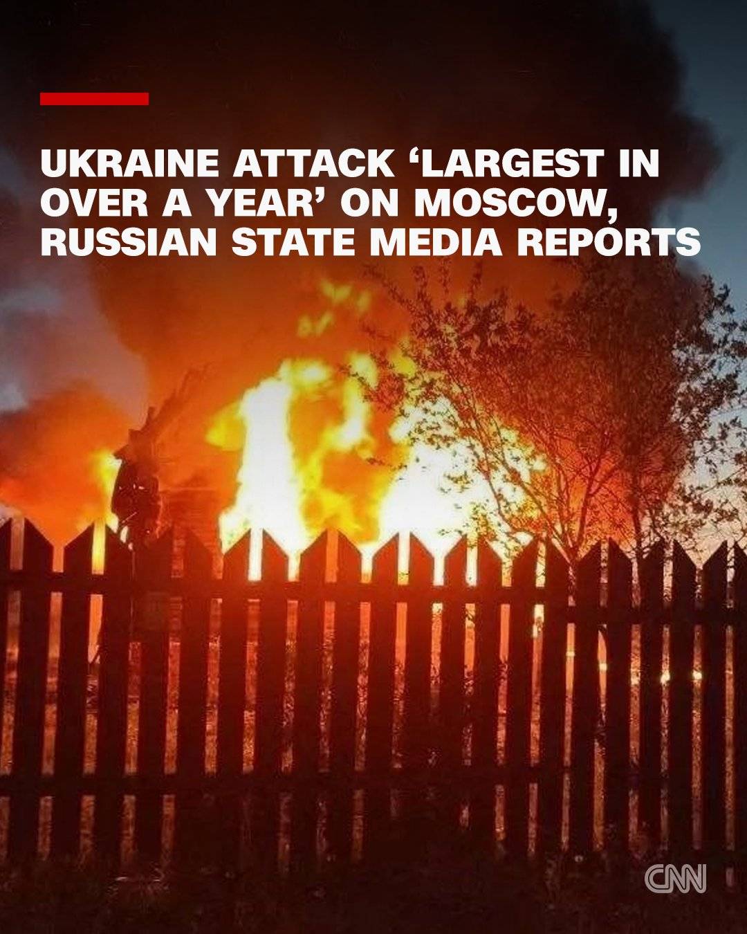 At least three people were killed near Moscow after Ukraine targeted Russia with more than 500 drone...
