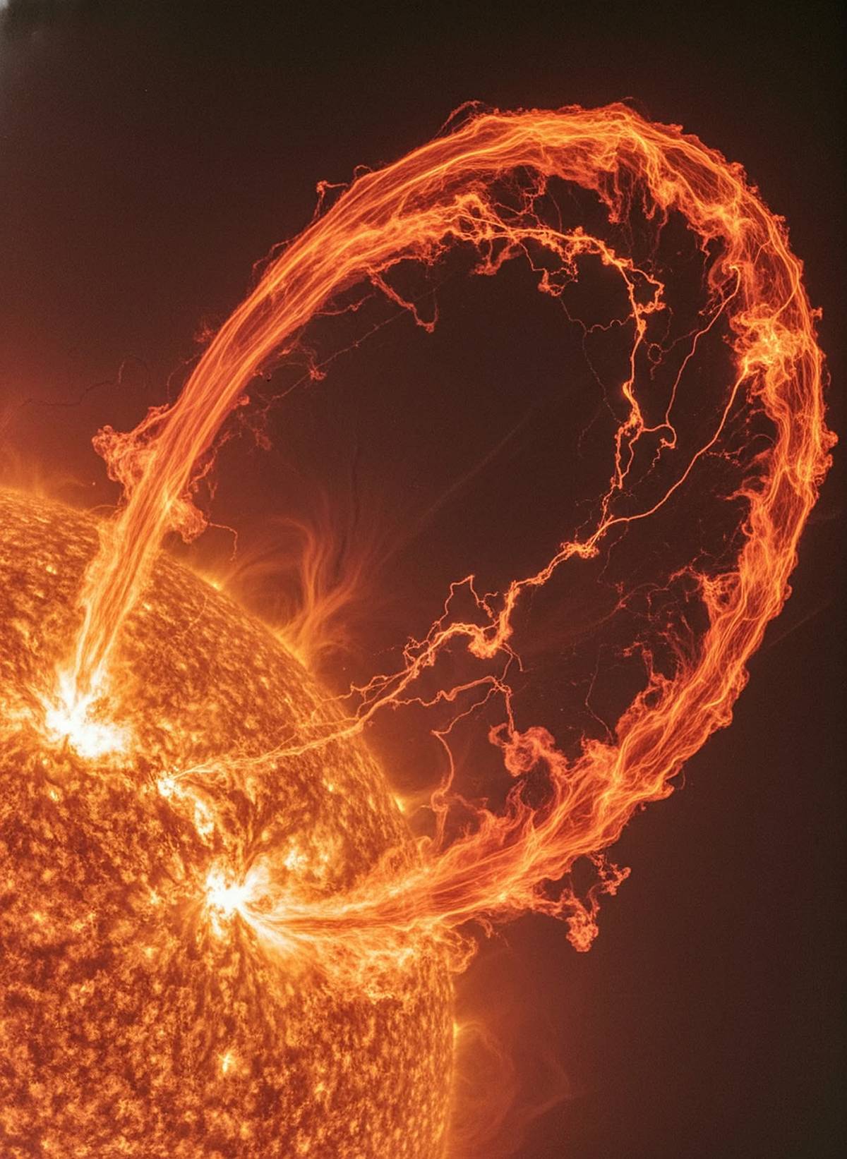 May 17, 2026 Solar Filament Eruption- 200,000-Mile Plasma Loop Snaps!