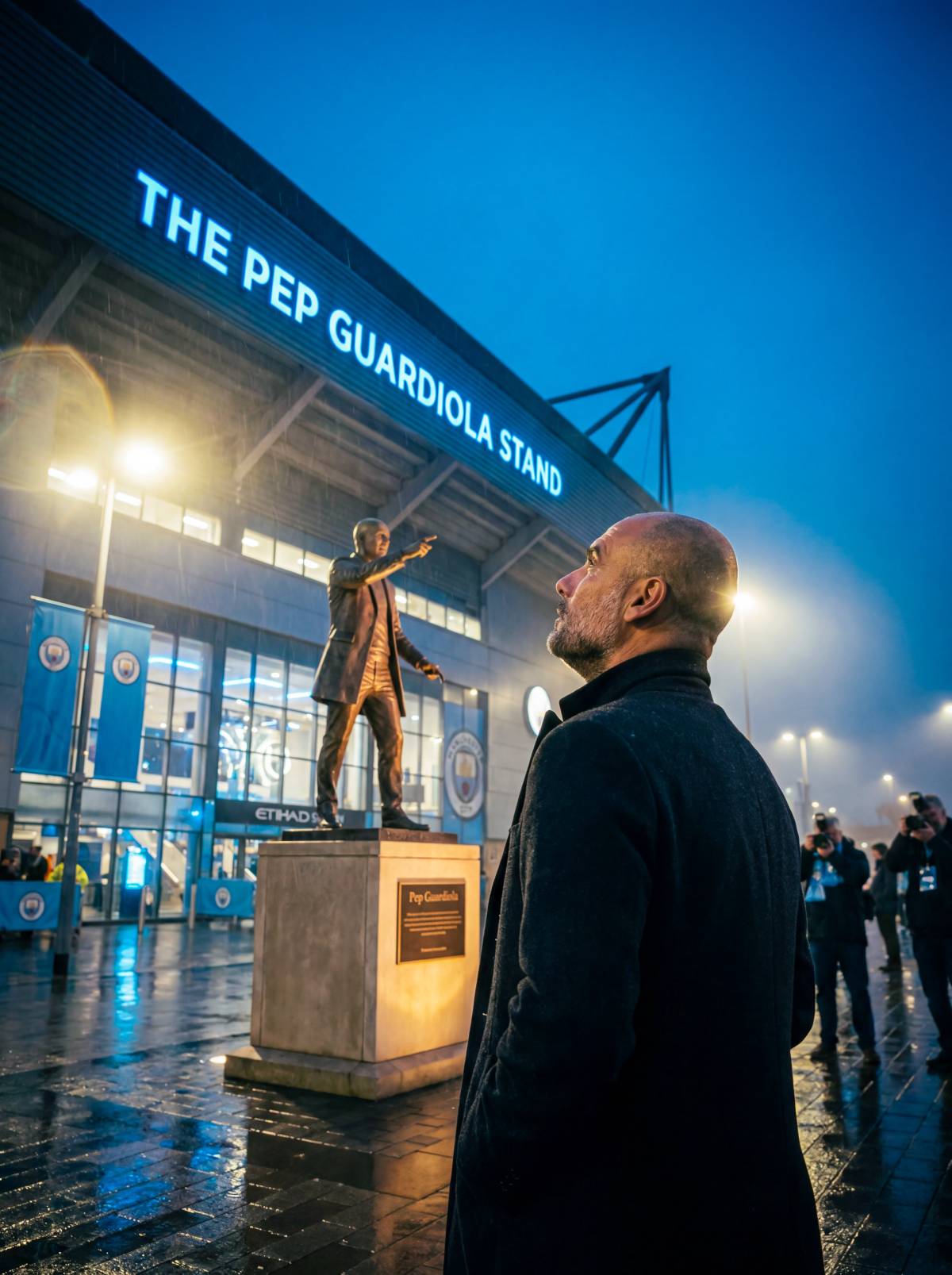 OFFICIAL: Manchester City will build a STATUE of Pep Guardiola. 🔵✨
It will feature on the approac...