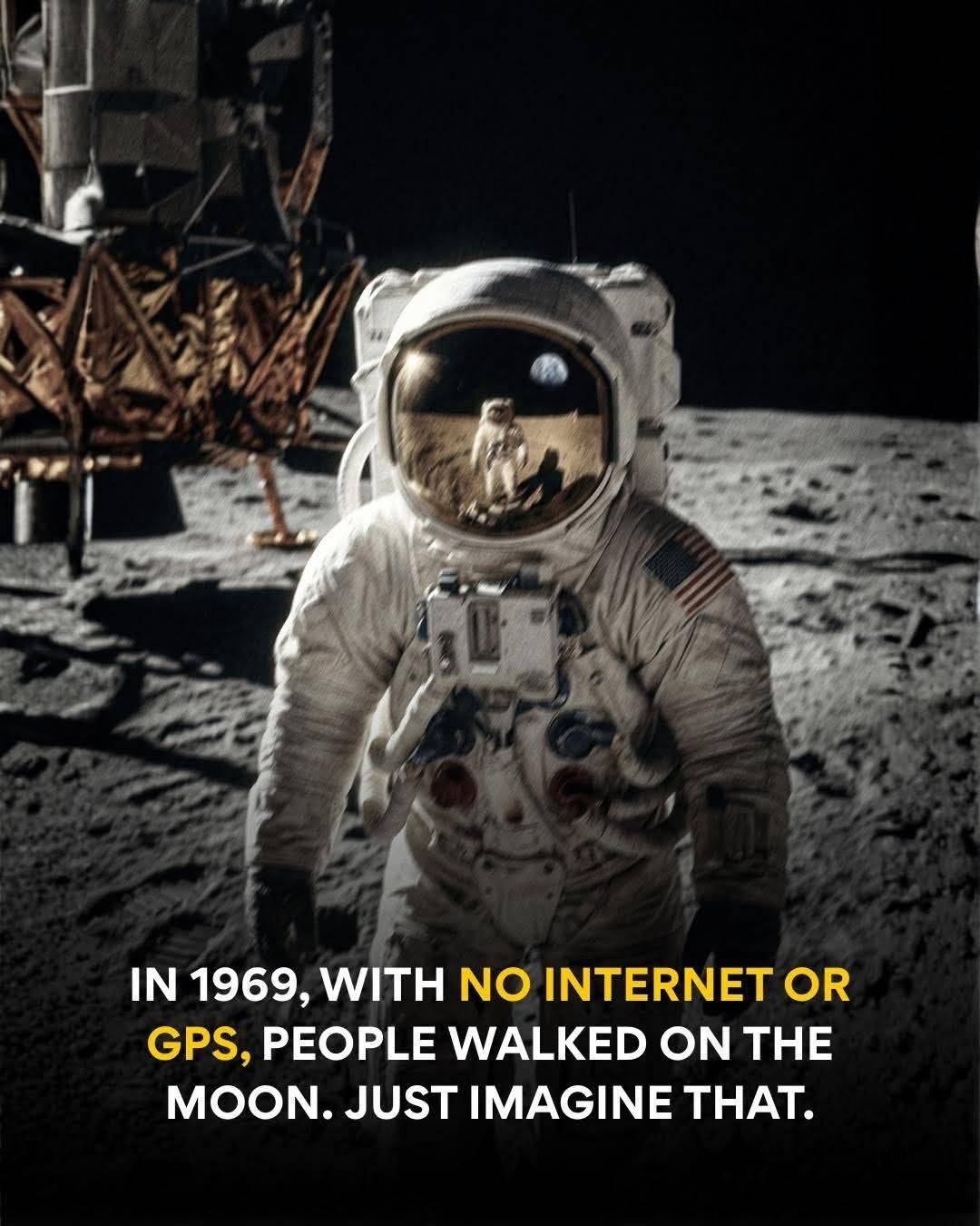 In 1969, without internet or GPS… humans still made it to the Moon. 🚀🌕
During the historic Apollo...