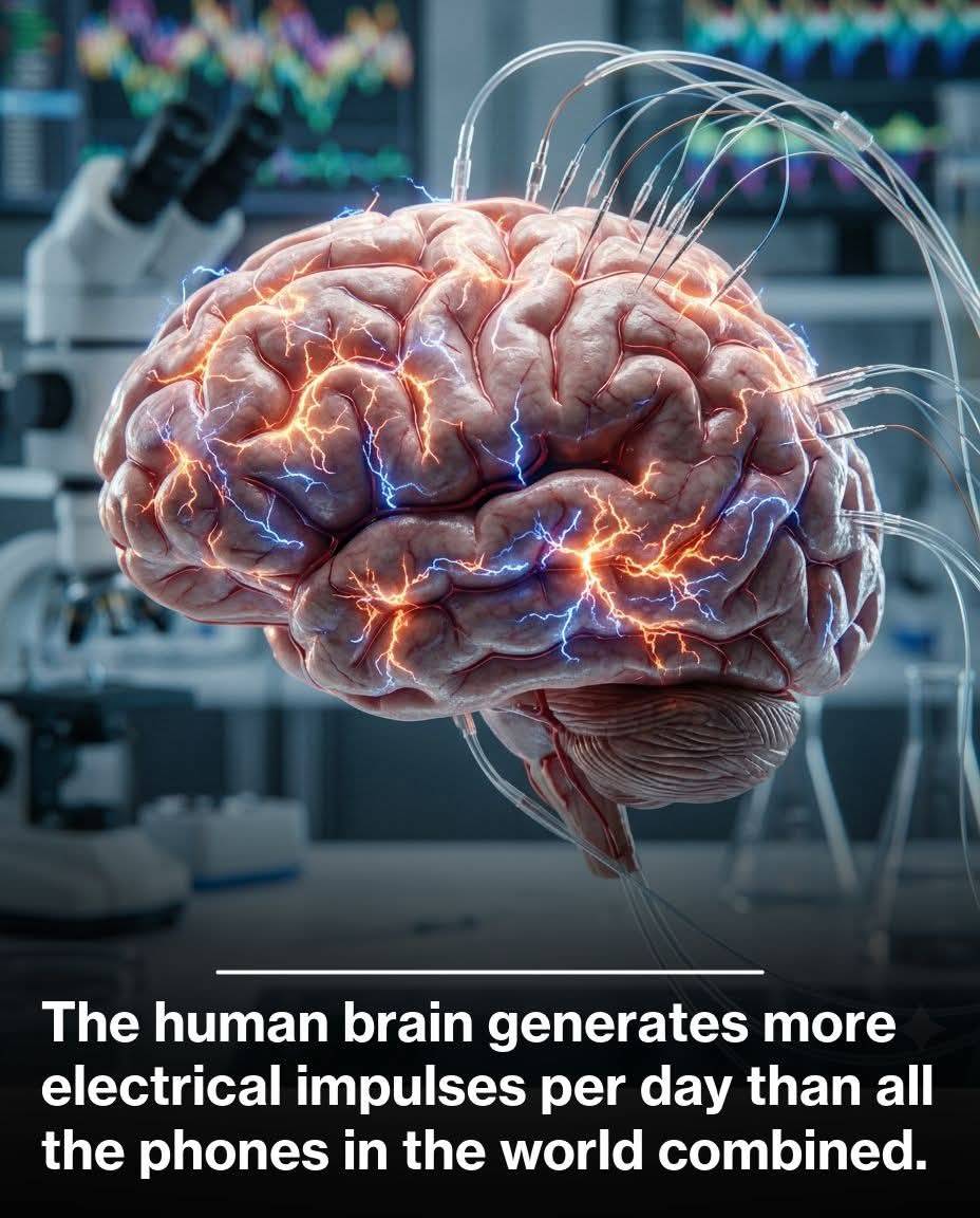 ⚡ YOUR BRAIN IS MORE POWERFUL THAN THE ENTIRE WORLD’S SMARTPHONES 😳
Every second, your brain fire...