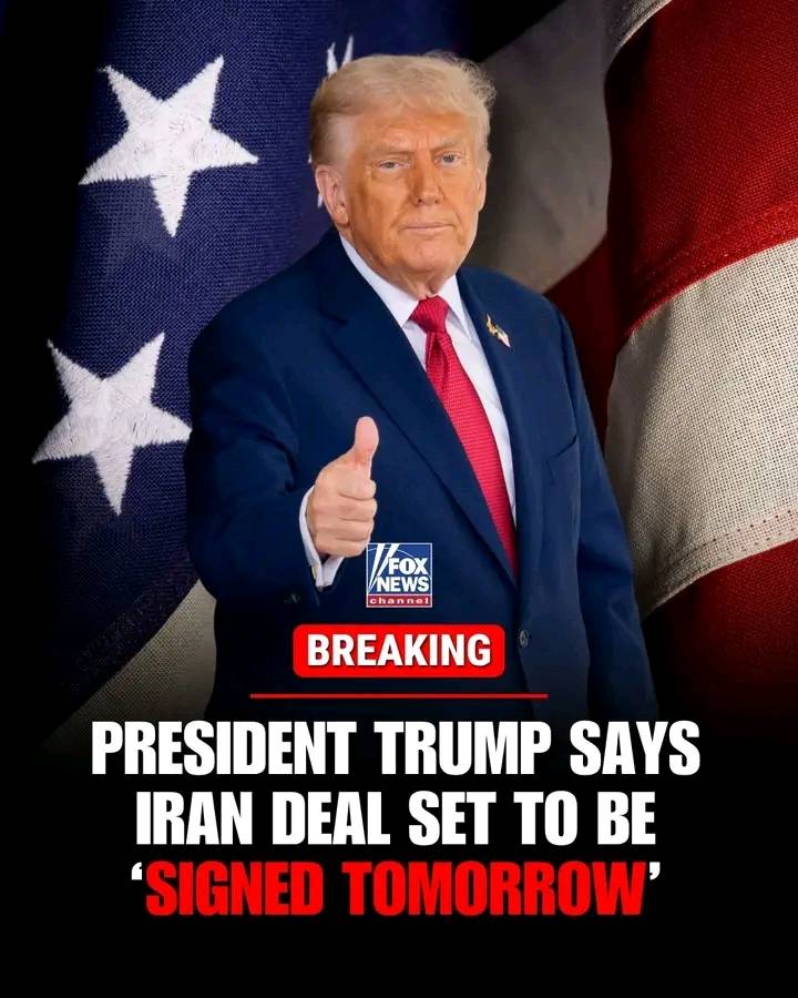 BREAKING: Trump says a deal with Iran is scheduled to be signed tomorrow.
“Immediately after it is...