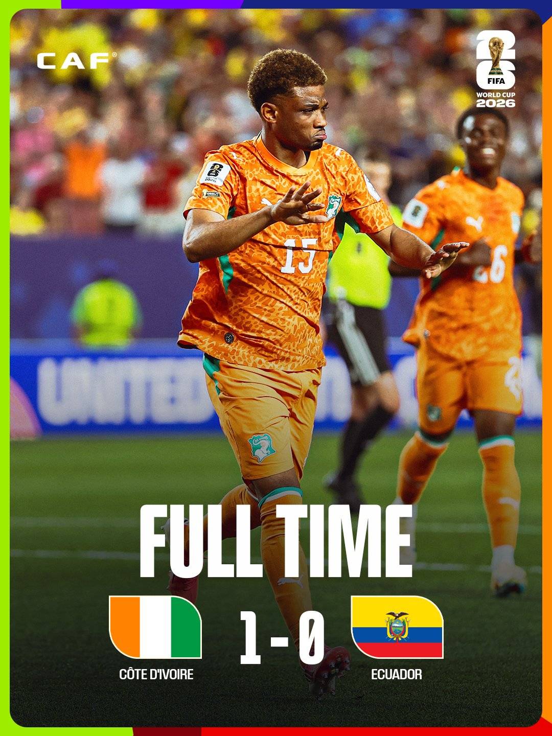 Africa’s first three points of the tournament. Amad made sure of it. 🌍🧡
#FIFAWorldCup