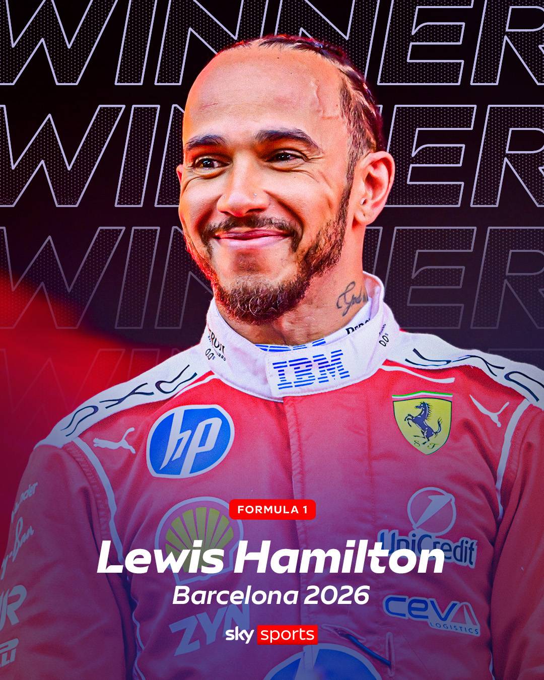 Lewis Hamilton wins his first Grand Prix with Ferrari 🤩🏆