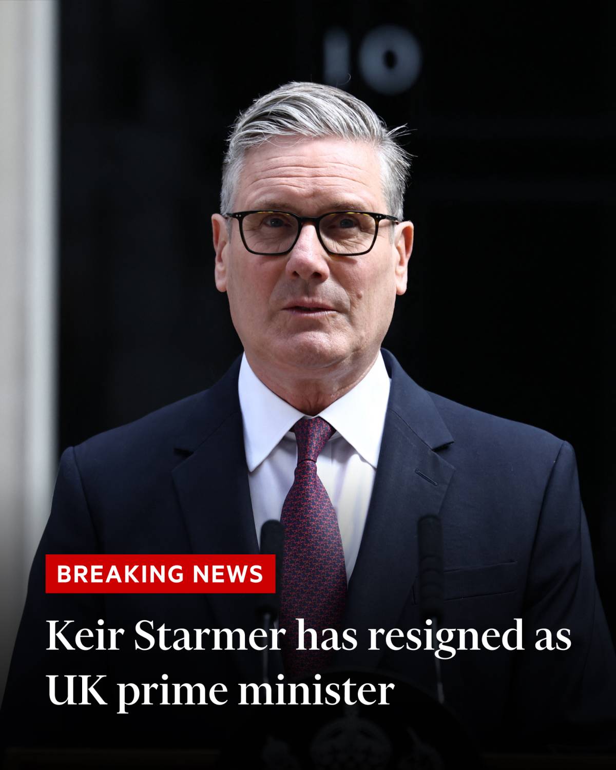 Breaking news: Keir Starmer has announced that he will step down as prime minister amid a collapse i...