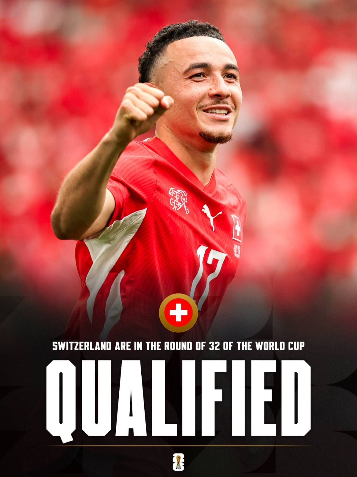 🚨🇨🇭 OFFICIAL: Switzerland qualify to World Cup Round of 32! 🌎