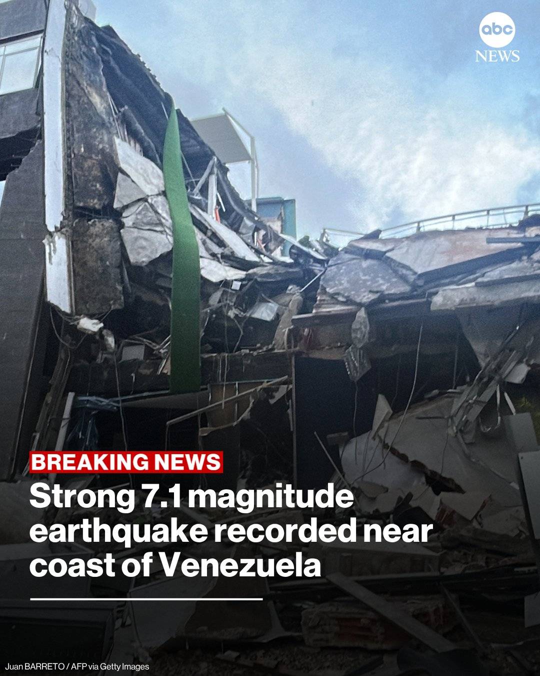 BREAKING: A strong 7.1 magnitude earthquake was reported near the coast of Venezuela on Wednesday ev...