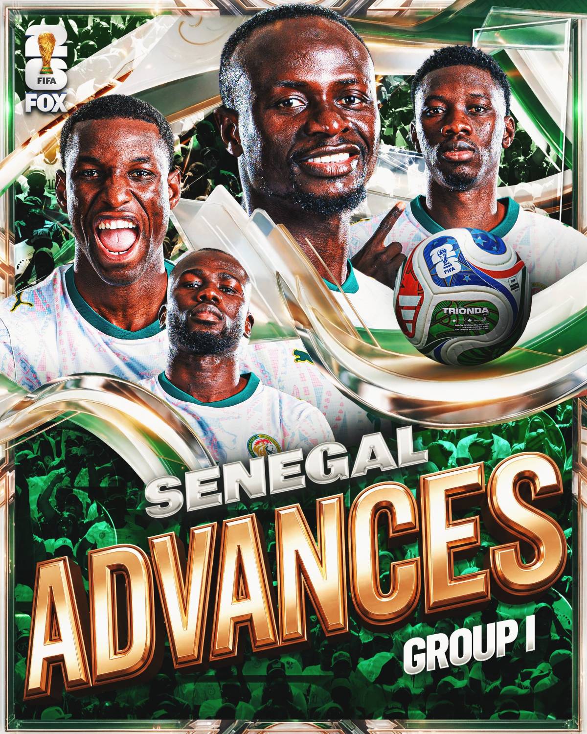 Senegal has secured a spot in the Round of 32 🇸🇳