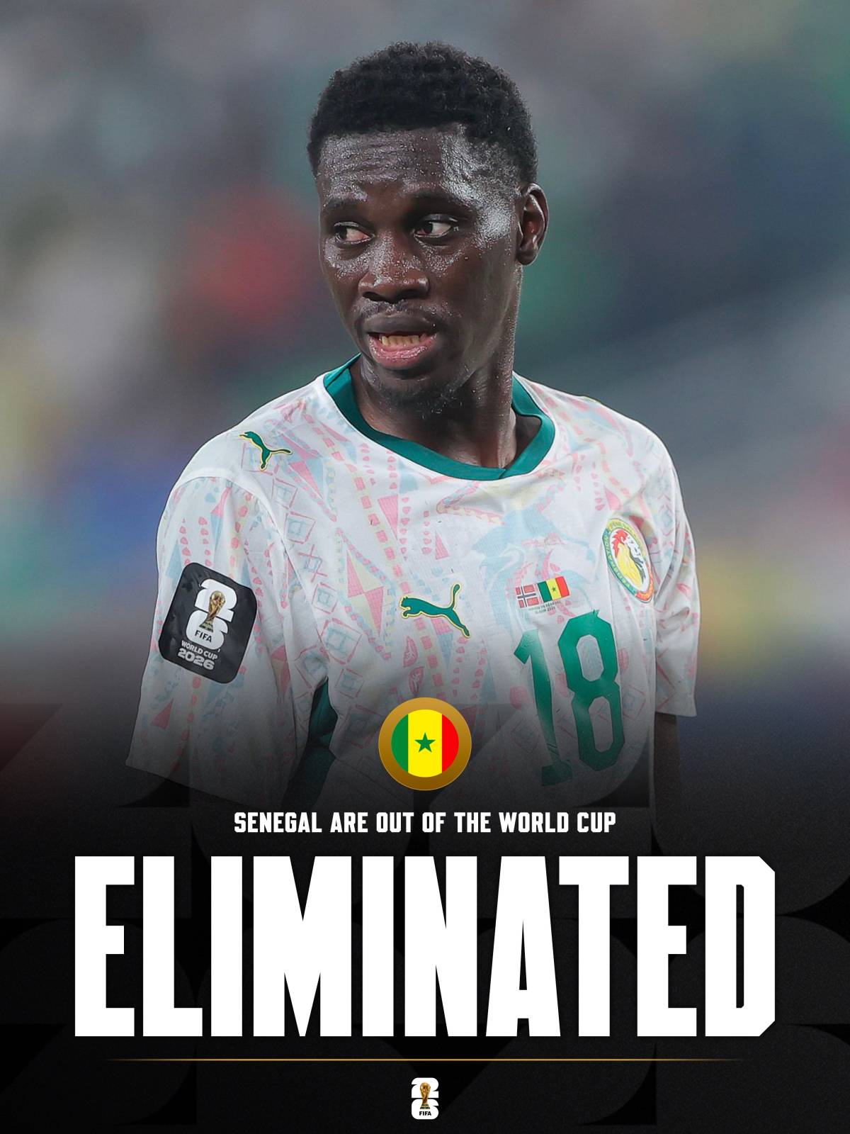 🌍❌ BREAKING: Senegal are OUT of the 2026 World Cup!