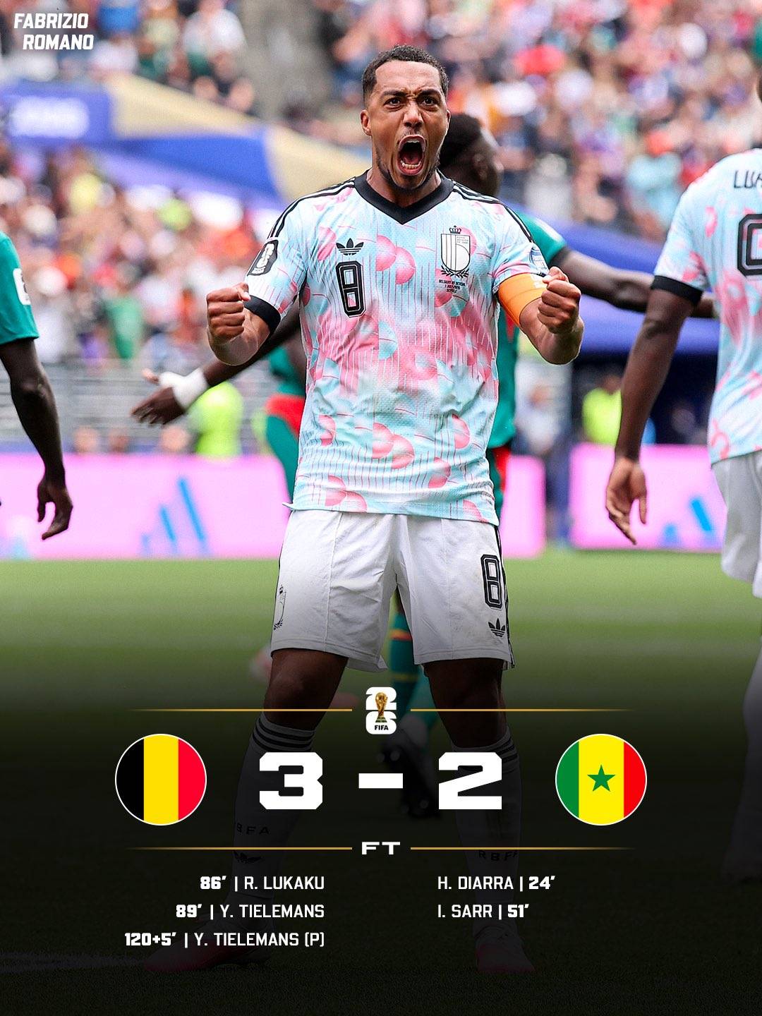 ๐๐ง๐ช BELGIUM HISTORICAL COMEBACK TO ELIMINATE SENEGAL AND QUALIFY TO RO16!
Whoโs been your Man of t...