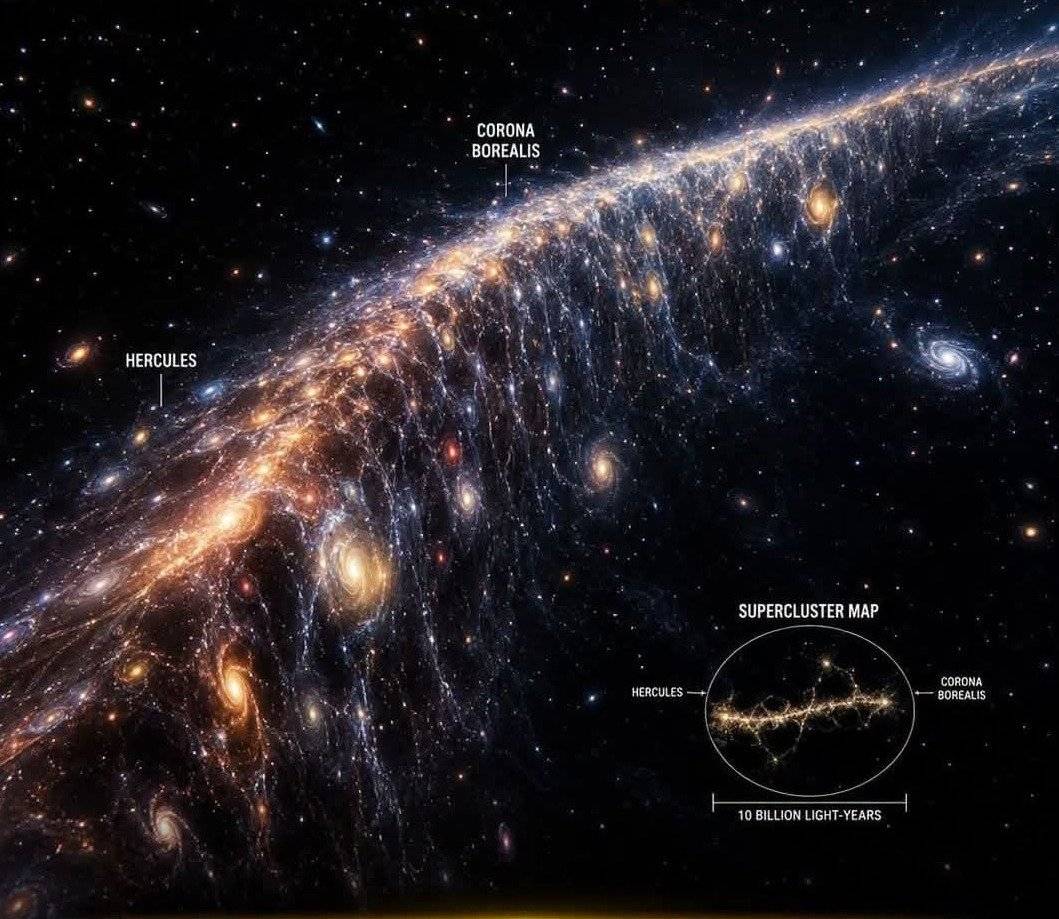 🌌 THE LARGEST STRUCTURE IN THE KNOWN UNIVERSE?
Picture something so vast that a beam of light—raci...