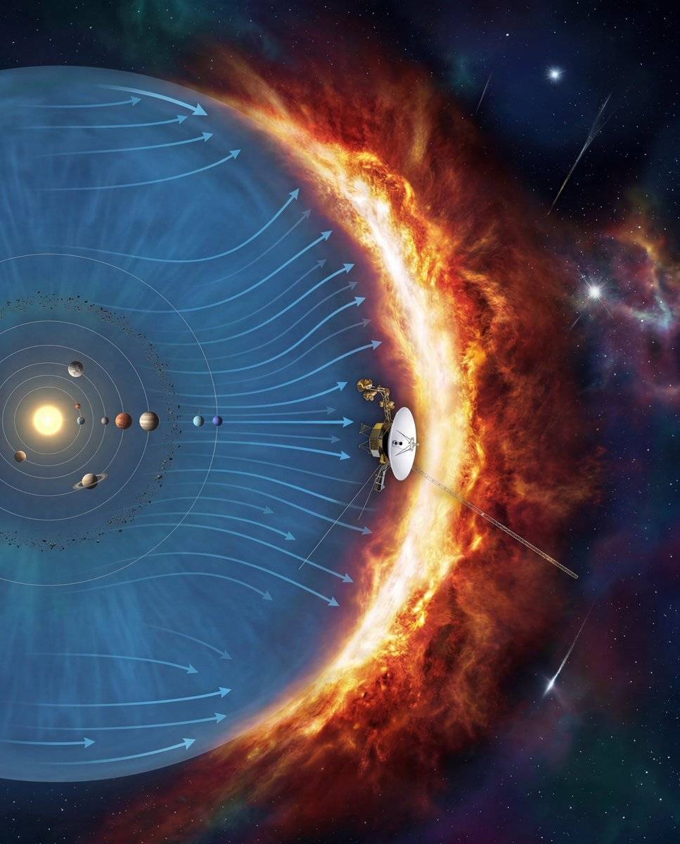 🚨: Voyager finds a 90,000 °F "WALL OF FIRE" at the edge of our solar system