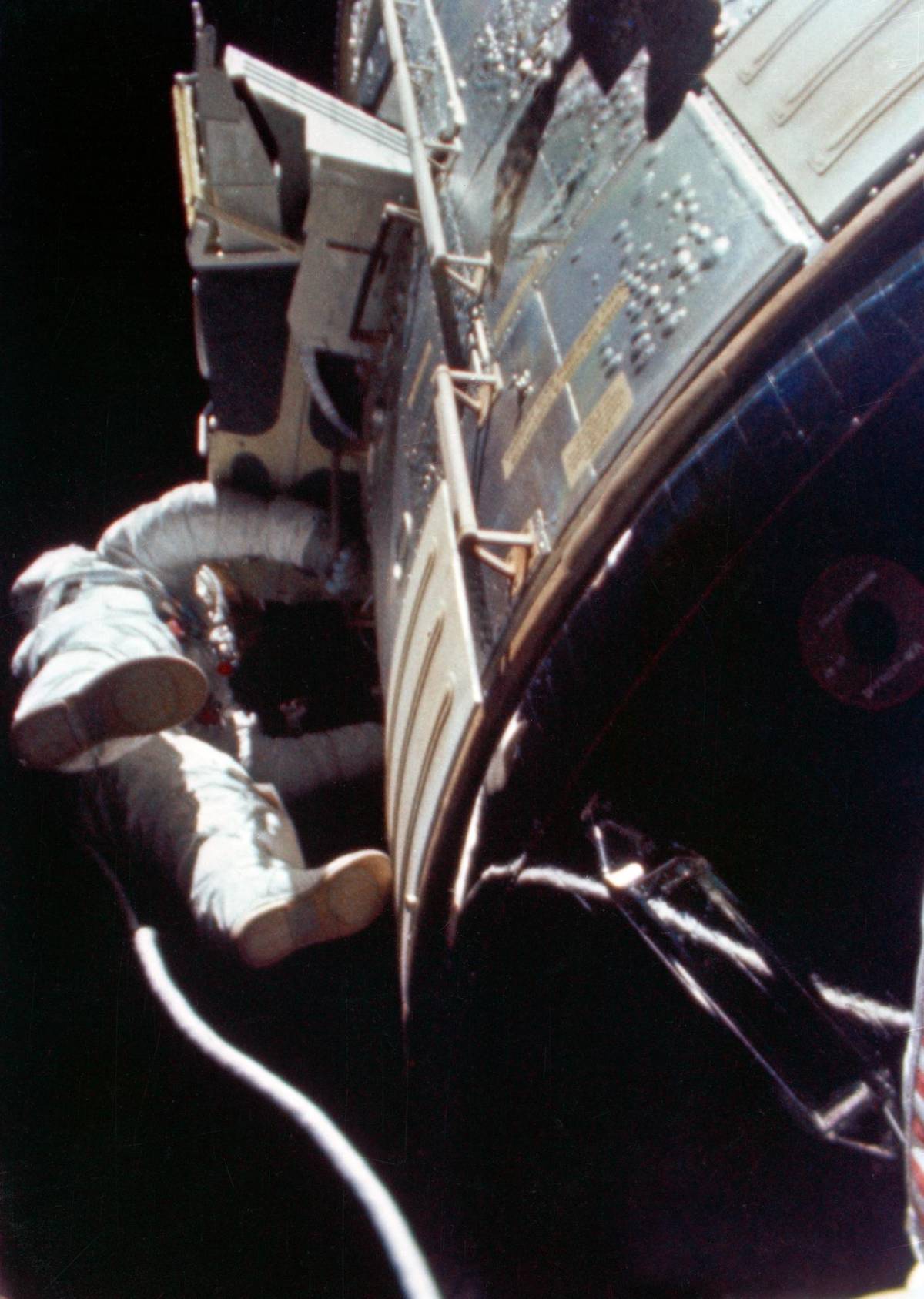 Astronaut Al Worden performed the first deep-space spacewalk on August 5, 1971, as the Apollo 15 spa...