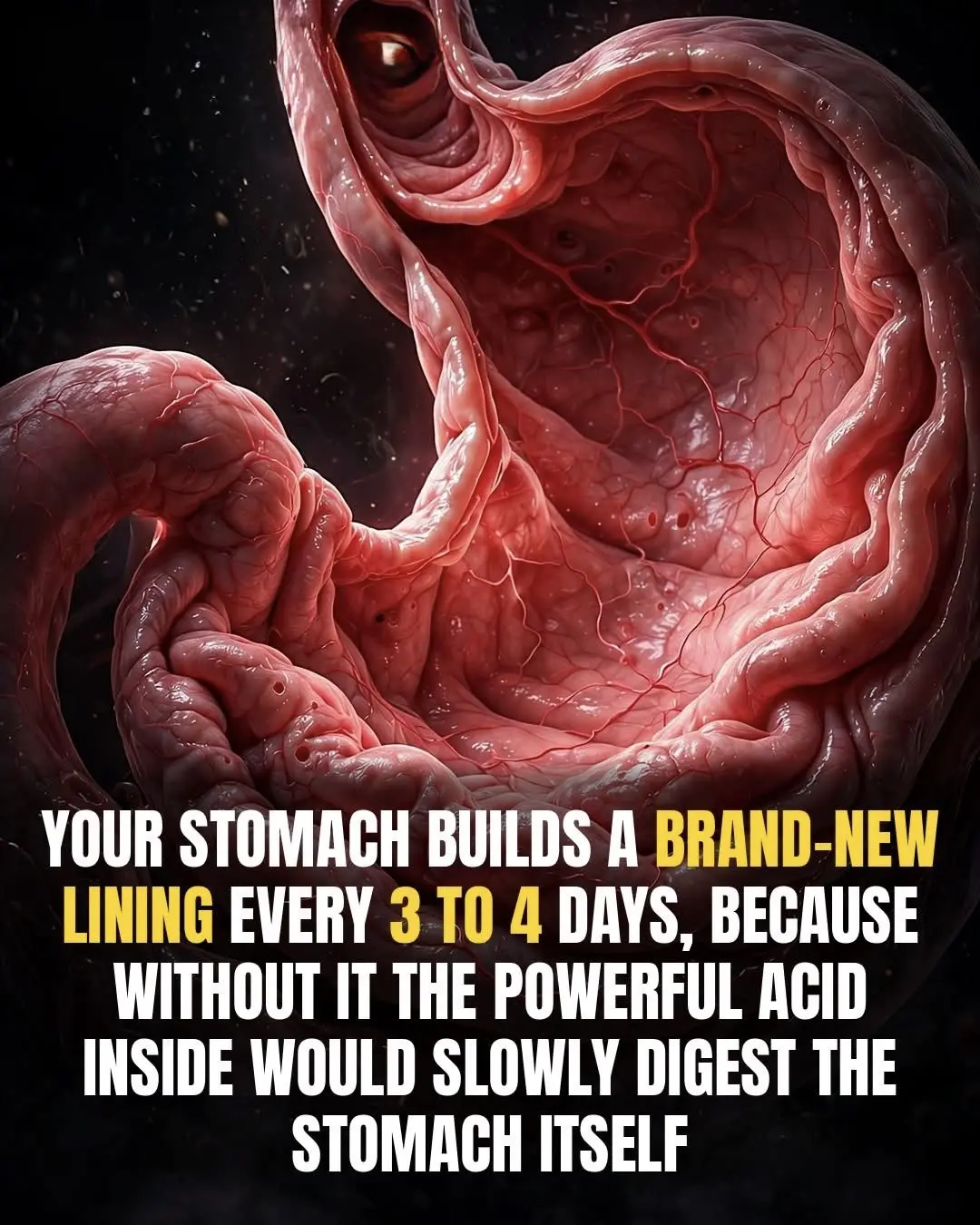 🧬 Your Stomach Is Rebuilding Itself Right Now
Your stomach contains powerful acid that can damage...