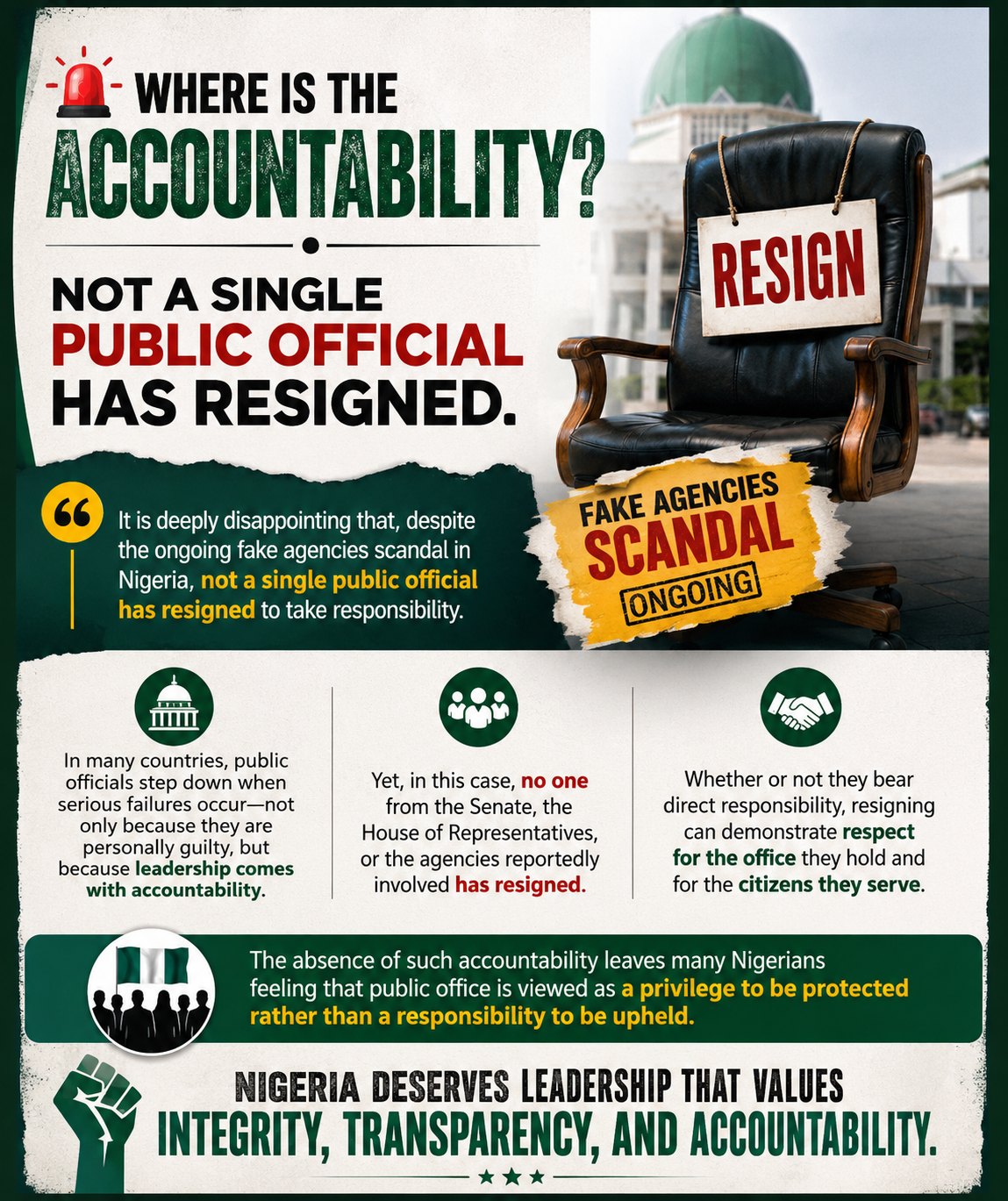 @whattrendingwithojyokpe.
Please make my campaign public someone have to resigned for accountability...
