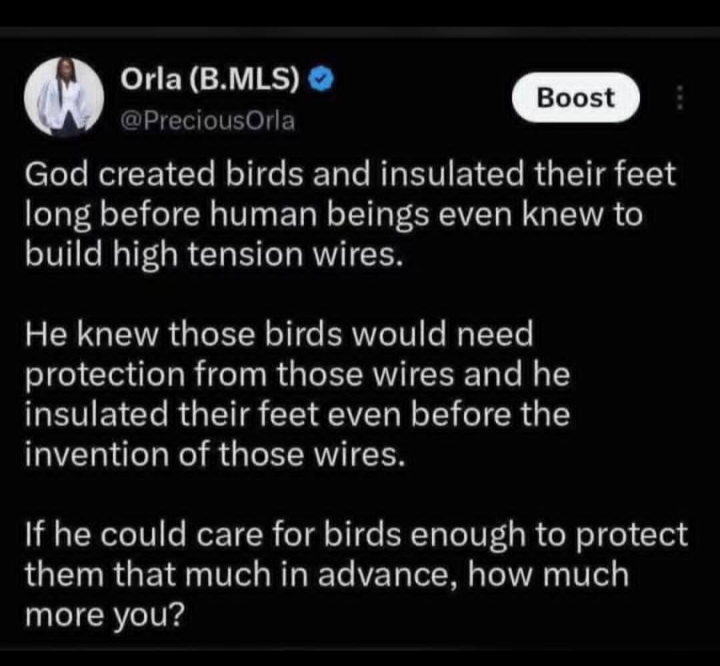 This is deep and got me thinking ๐ค
God is God๐