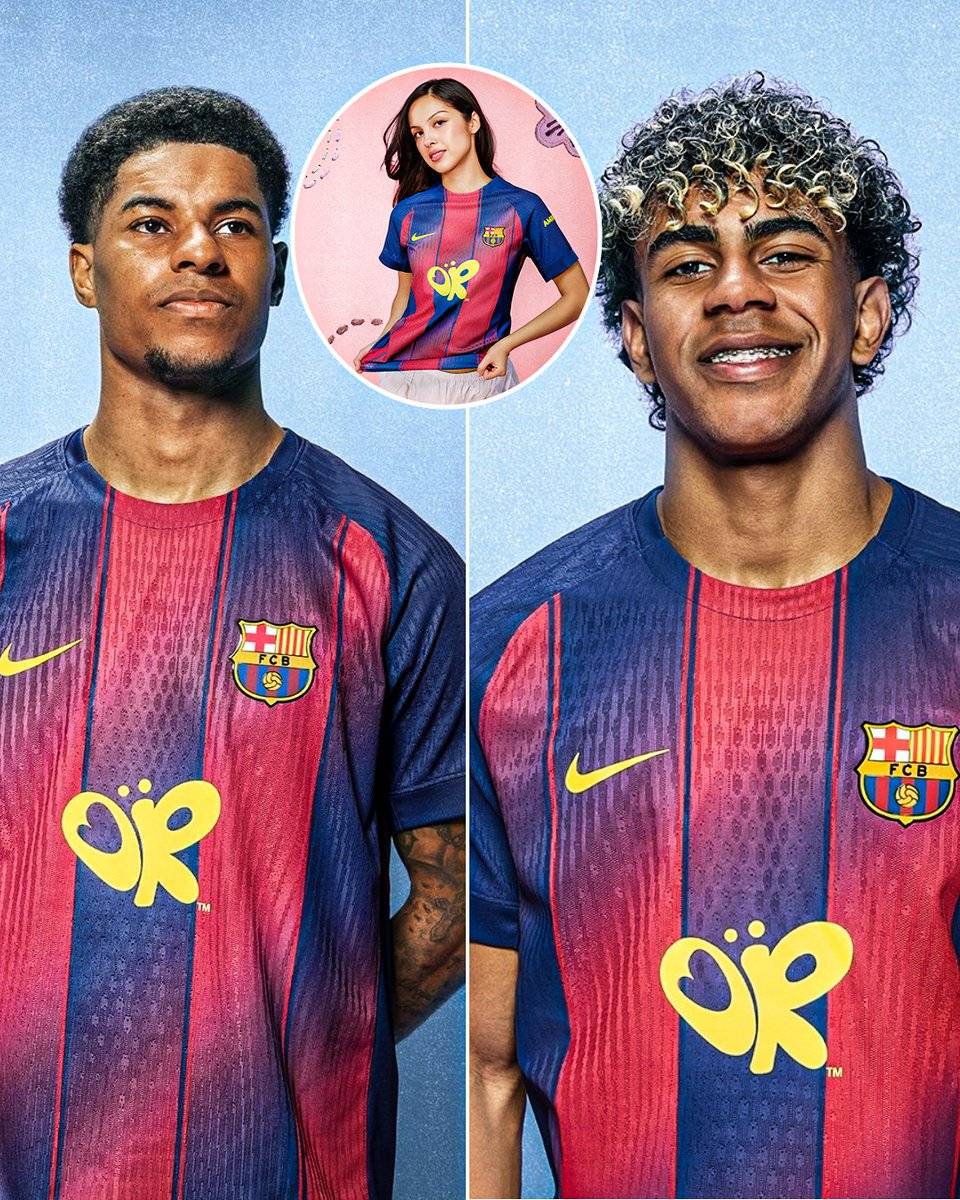 Barcelona will feature Olivia Rodrigo on their shirt for next week's El Clasico 🤩🎵