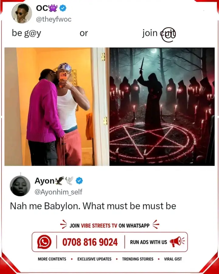 In this kind of situation, how many soul do I need to sacrifice to join cult
#LekeeLekee
#Trending...