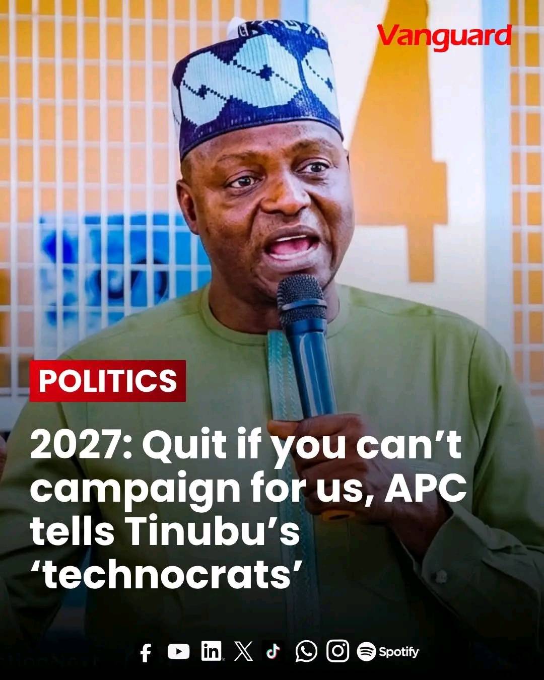 The All Progressives Congress has cautioned political appointees in the President Bola Tinubu-led go...