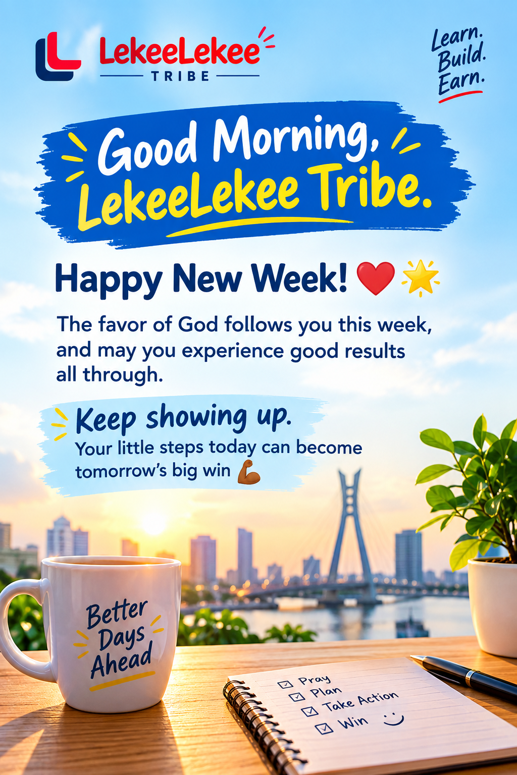 Good morning, LekeeLekee Tribe.
Happy New Week! β€οΈ π
The favor of God follows you this week, and...