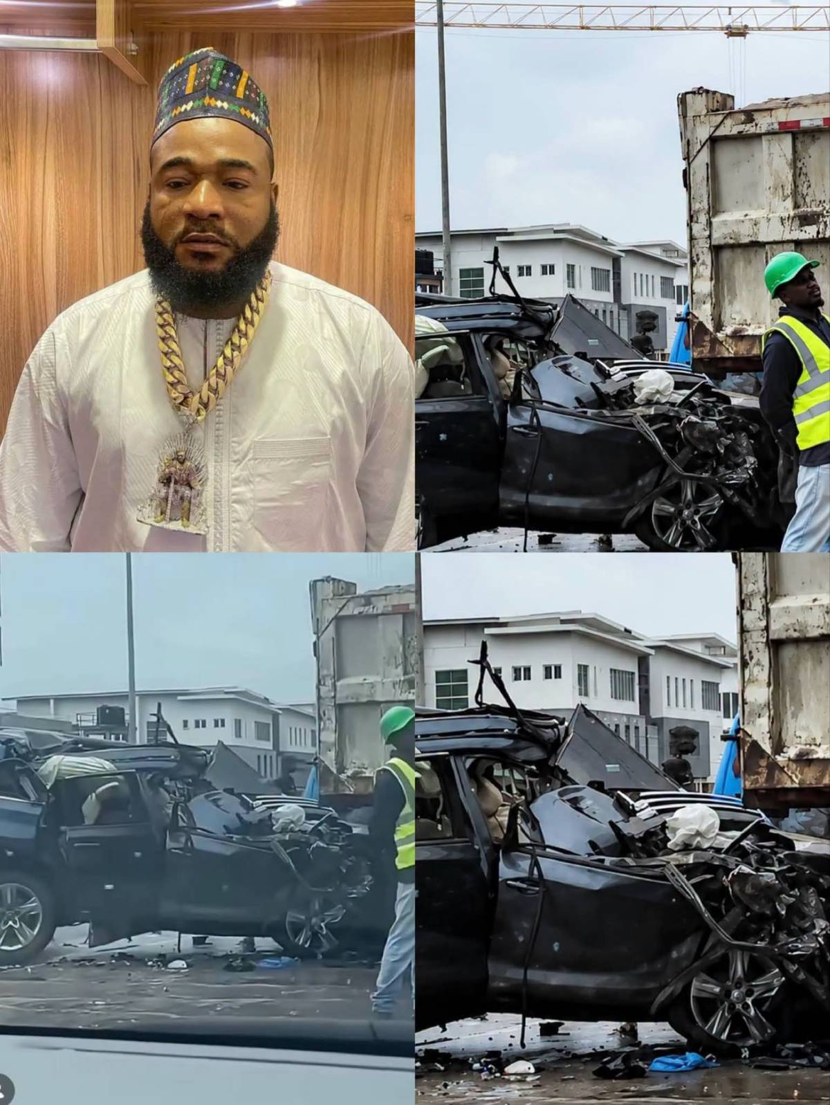 Sam larry a Nigeria socialist has been reportedly involved in a very fatal accident... He really nee...