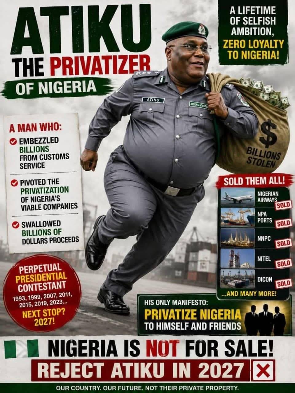 If you want a private life for yourself you can consider Atiku as your president...
Or are you vot...