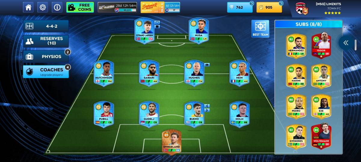 Dream League Soccer play come close... 

Which one would you prefer among this squad..