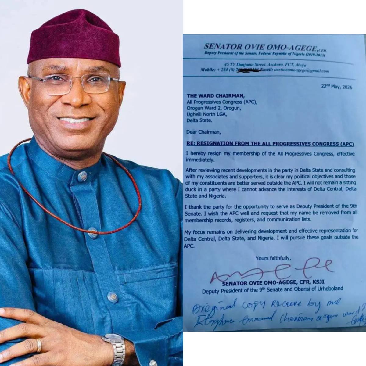 #WhatIsTrendingWithOjyOkpe
The APC hasn’t bn kind to Sen. Omo Agege at all, man went the extra mile...