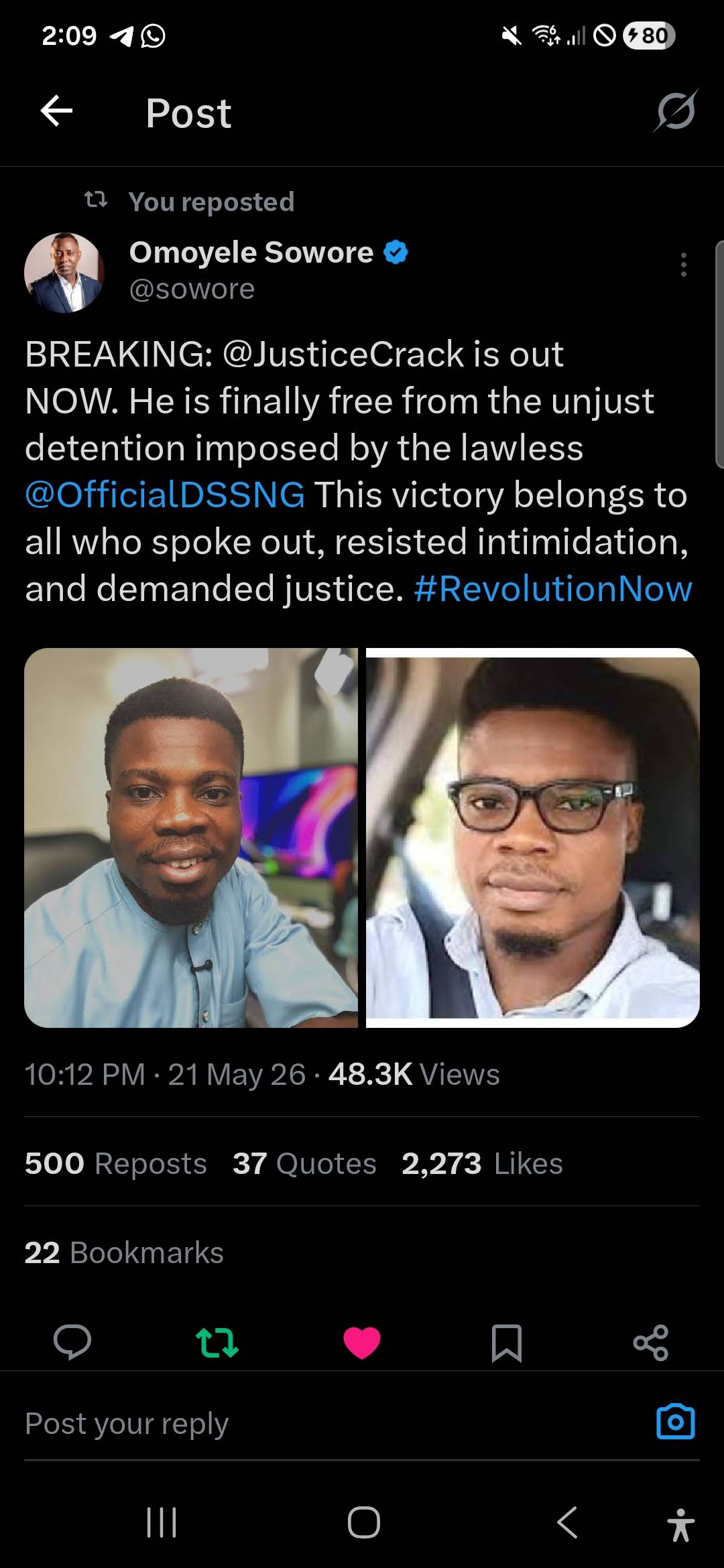 FINALLY JUSTICE CRACK IS BACK HOME TO HIS FAMILY TO GOD BE THE GLORY