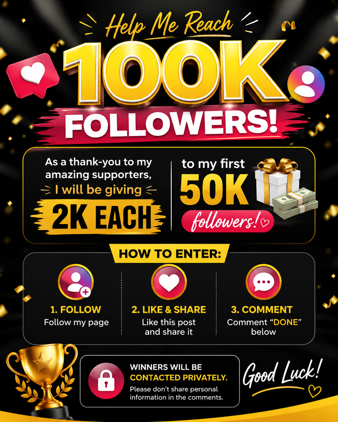 follow and drop your account number