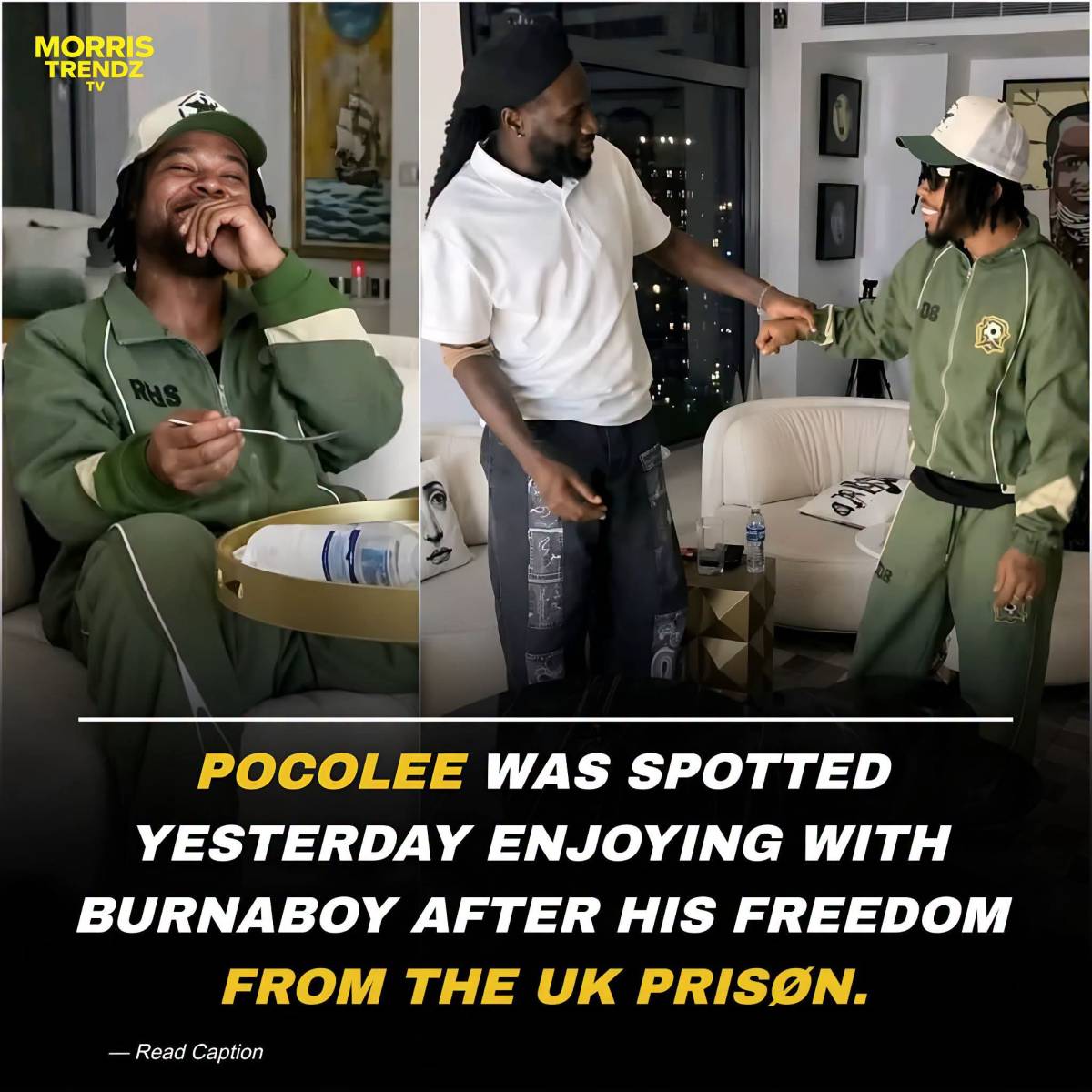 In everything you do in this life, try to have a friend like Burna Boy.
When Poco Lee was arrested...