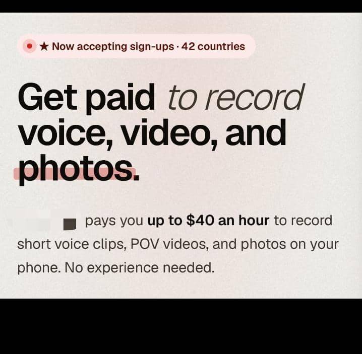 If you speak good English and have a clear voice, this remote AI opportunity might be worth checking...