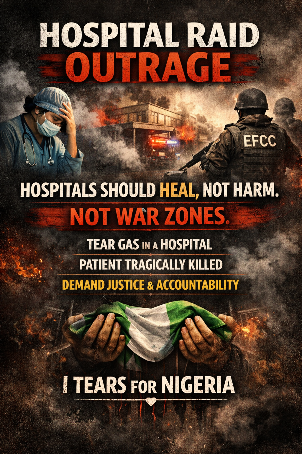 This is unacceptable. Raiding a hospital and firing tear gas inside a medical facility puts patients...
