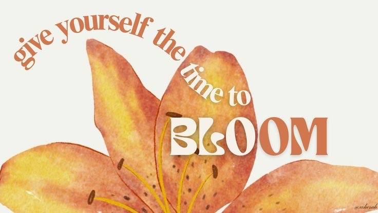 Your journey is not a race. Give yourself grace, trust the process, and bloom beautifully in your ow...