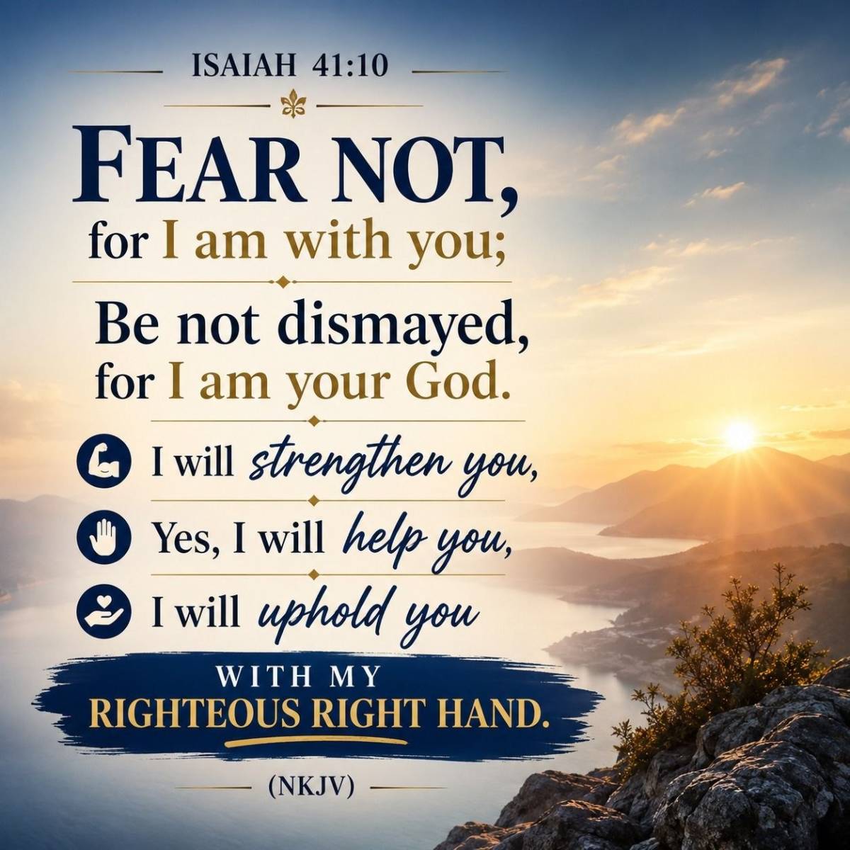 I Will Uphold You With My Righteous Right Hand
Isaiah 41:10 is one of the most comprehensive encour...