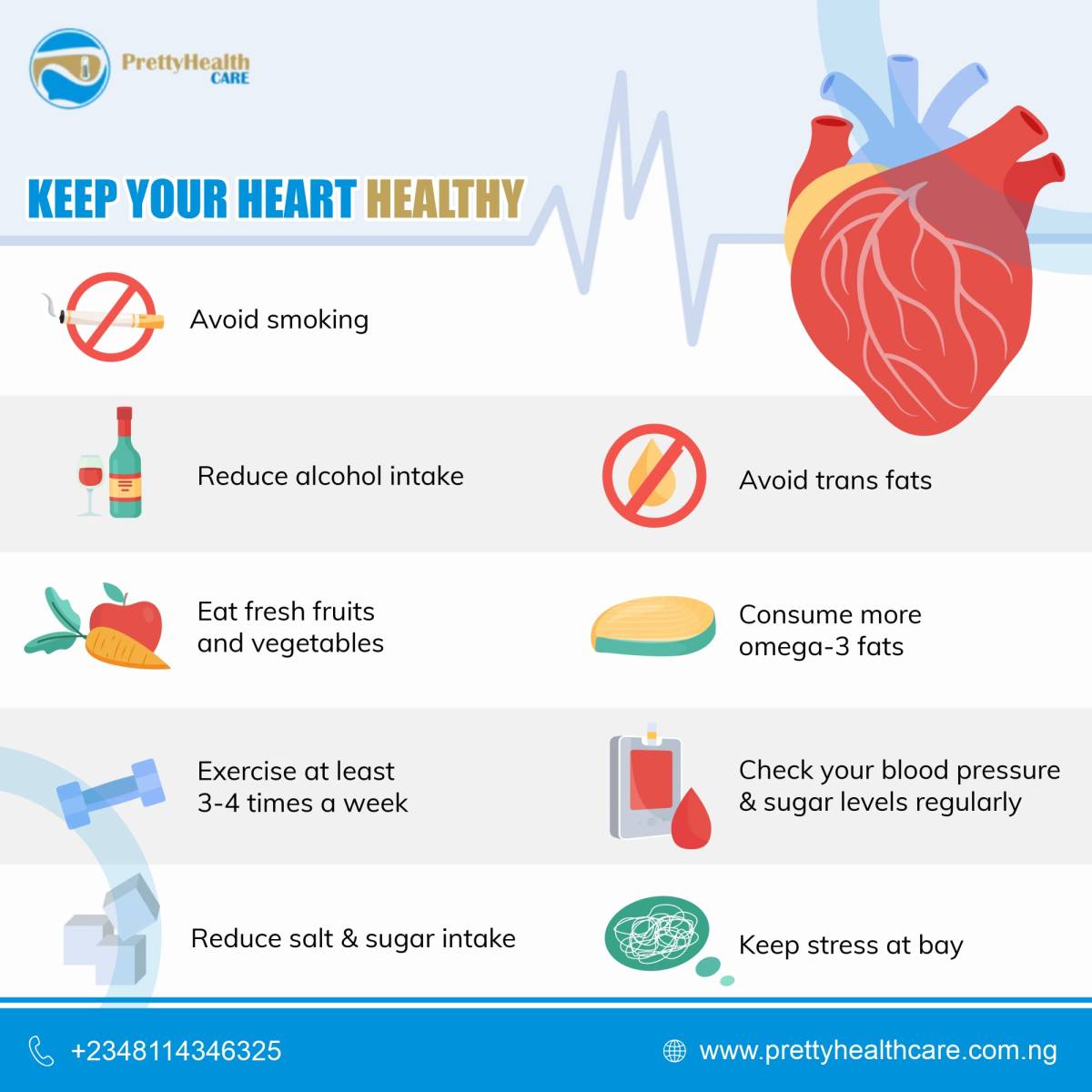 Small daily choices can protect your heart and improve your overall wellbeing. Start with your healt...