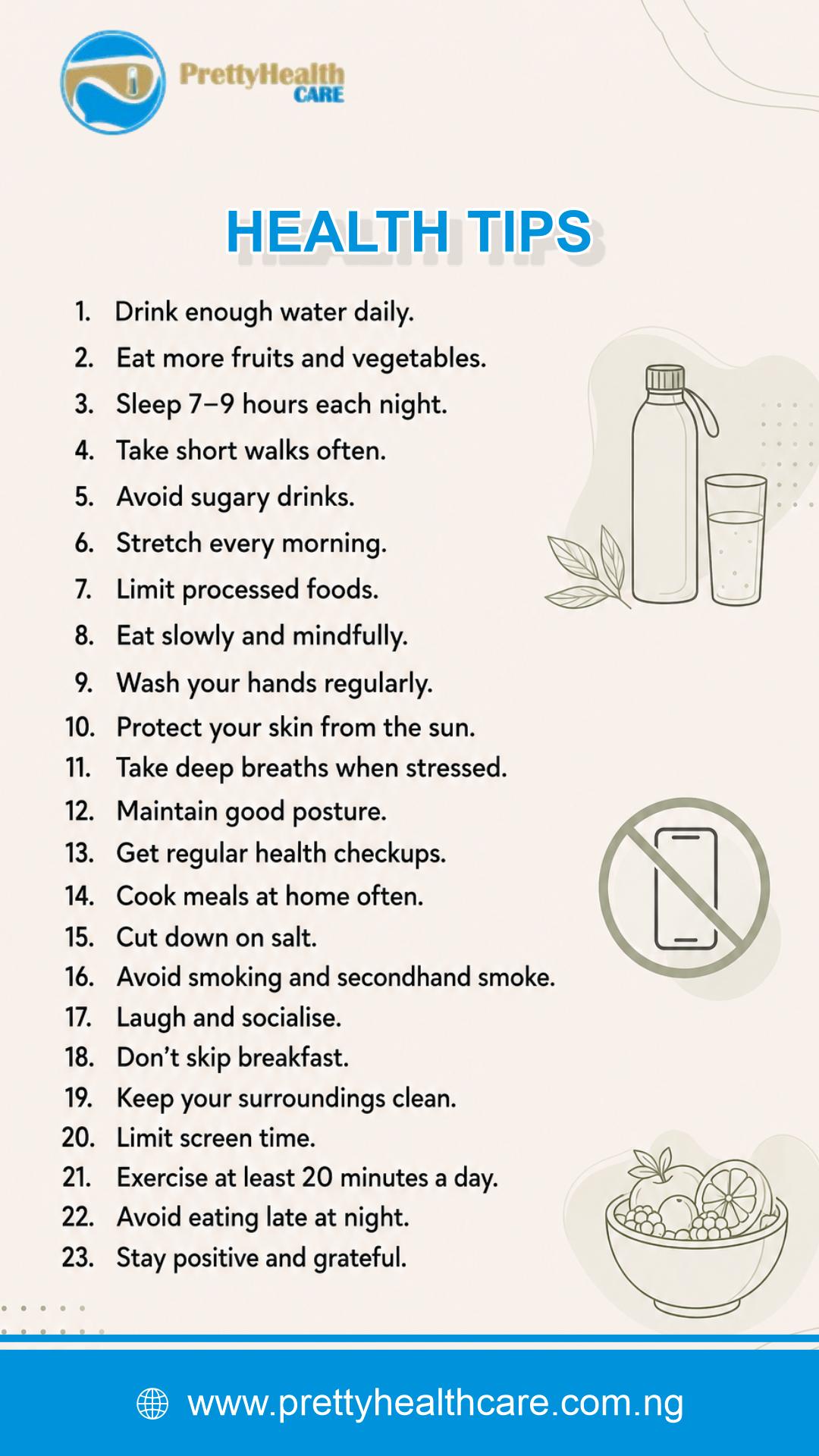 Small daily habits lead to a healthier, happier you. Start today.
#prettyhealthcare