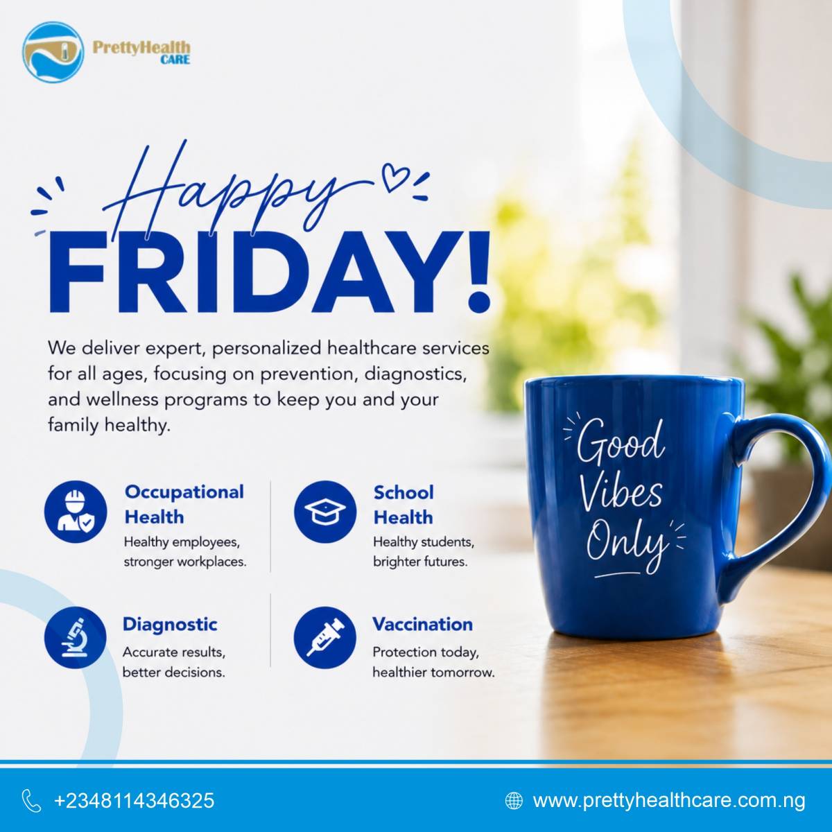 Happy Friday! ๐ Take a moment to pause, recharge, and prioritize your well-being. Wishing you a hea...