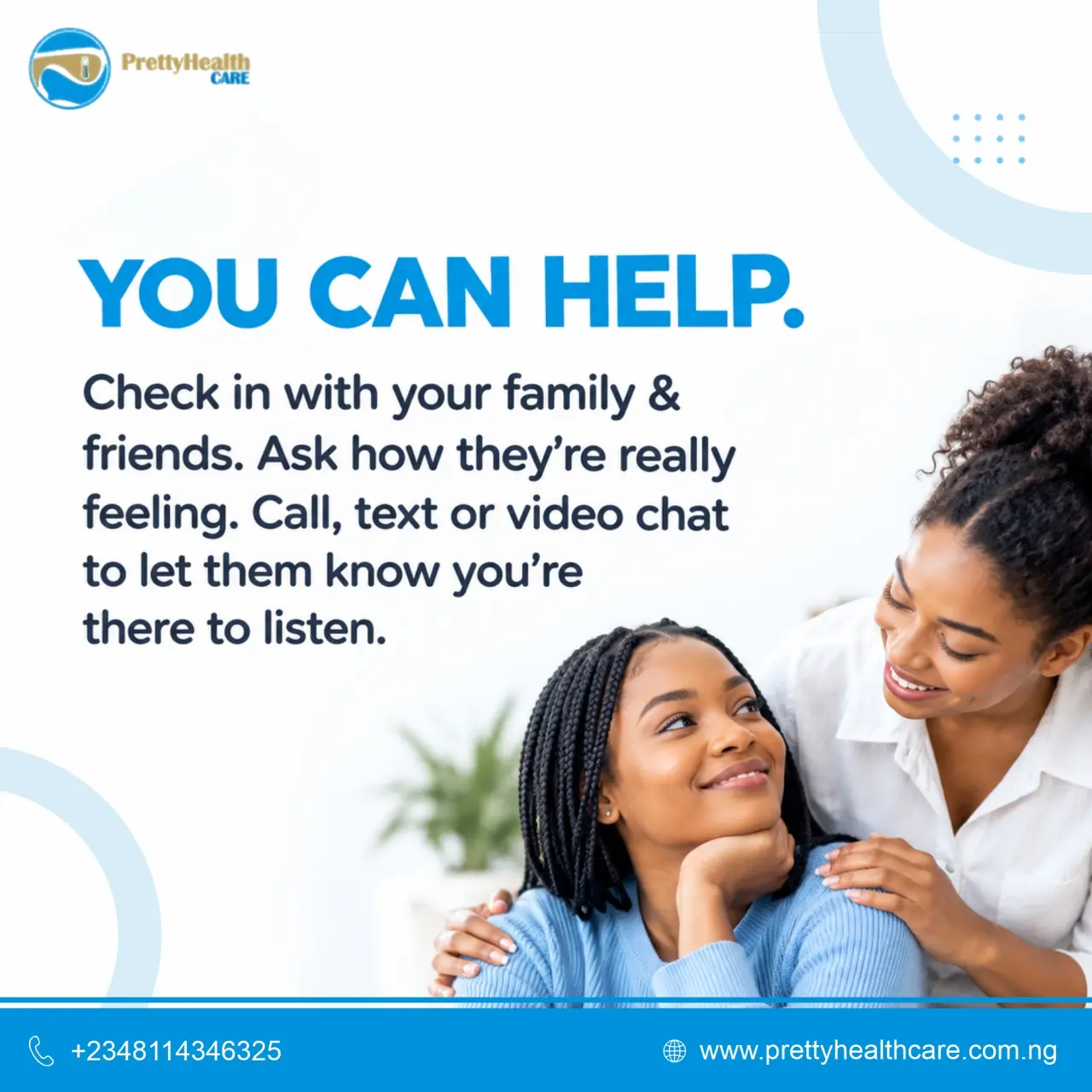 ๐ You can help. Sometimes, checking in is the first step toward better health.
Stay connected, car...