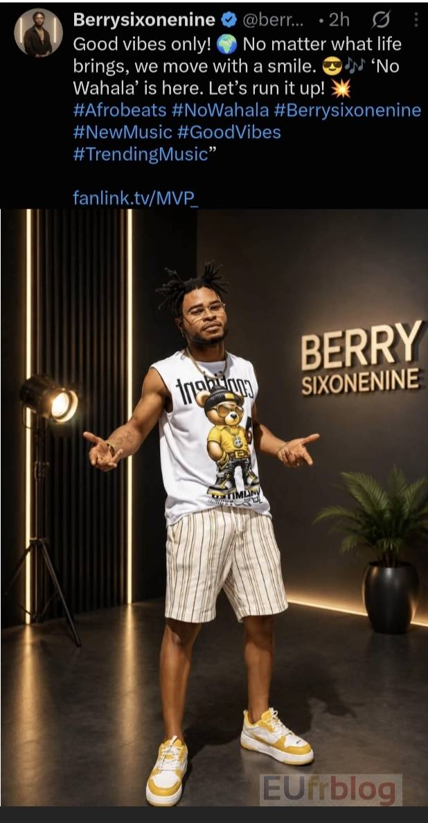 Berrysixonenine‼️
What’s your mood today? Mine = Good vibes only 🌍
‘No Wahala’ streaming now. D...
