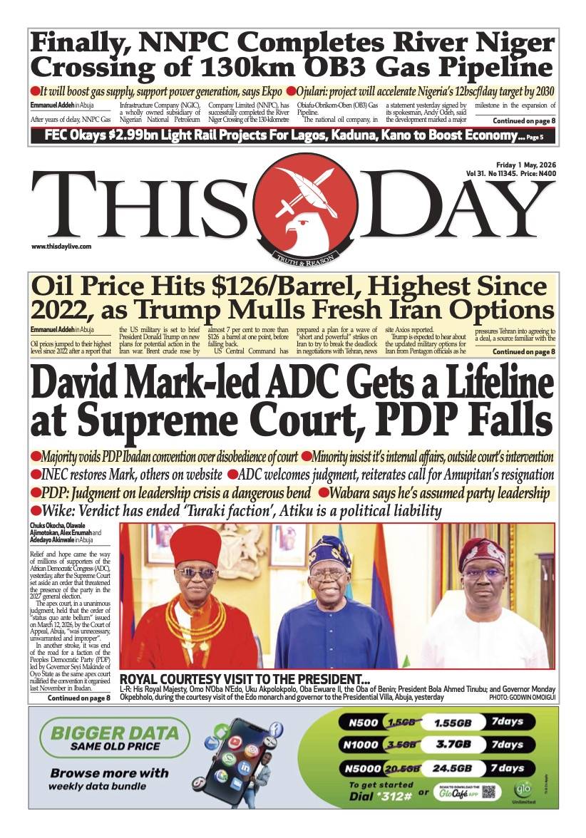 https://global.ariseplay.com/amg/www.thisdaylive.com/uploads/TDLA_0501-3.pdf
Oil Price Hits $126/Ba...