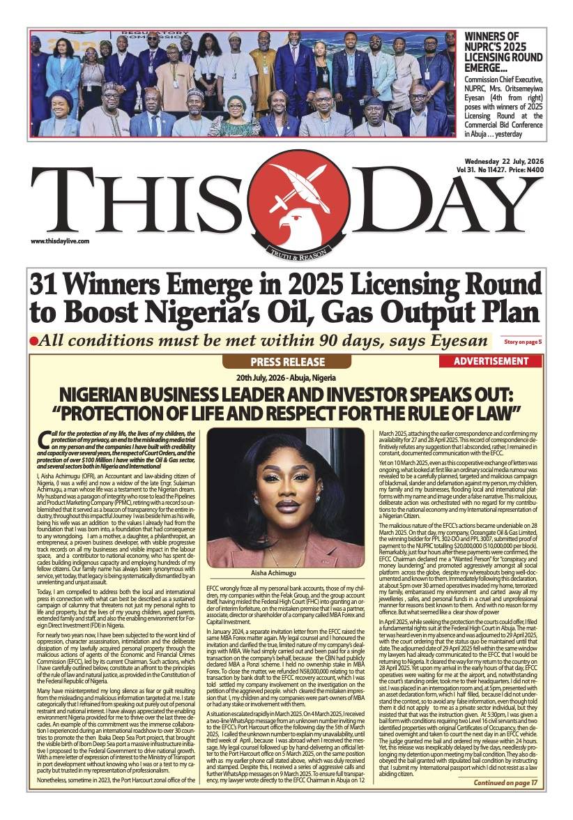 https://global.ariseplay.com/amg/www.thisdaylive.com/uploads/TDLA_0722-4.pdf
31 Winners Emerge in 20...