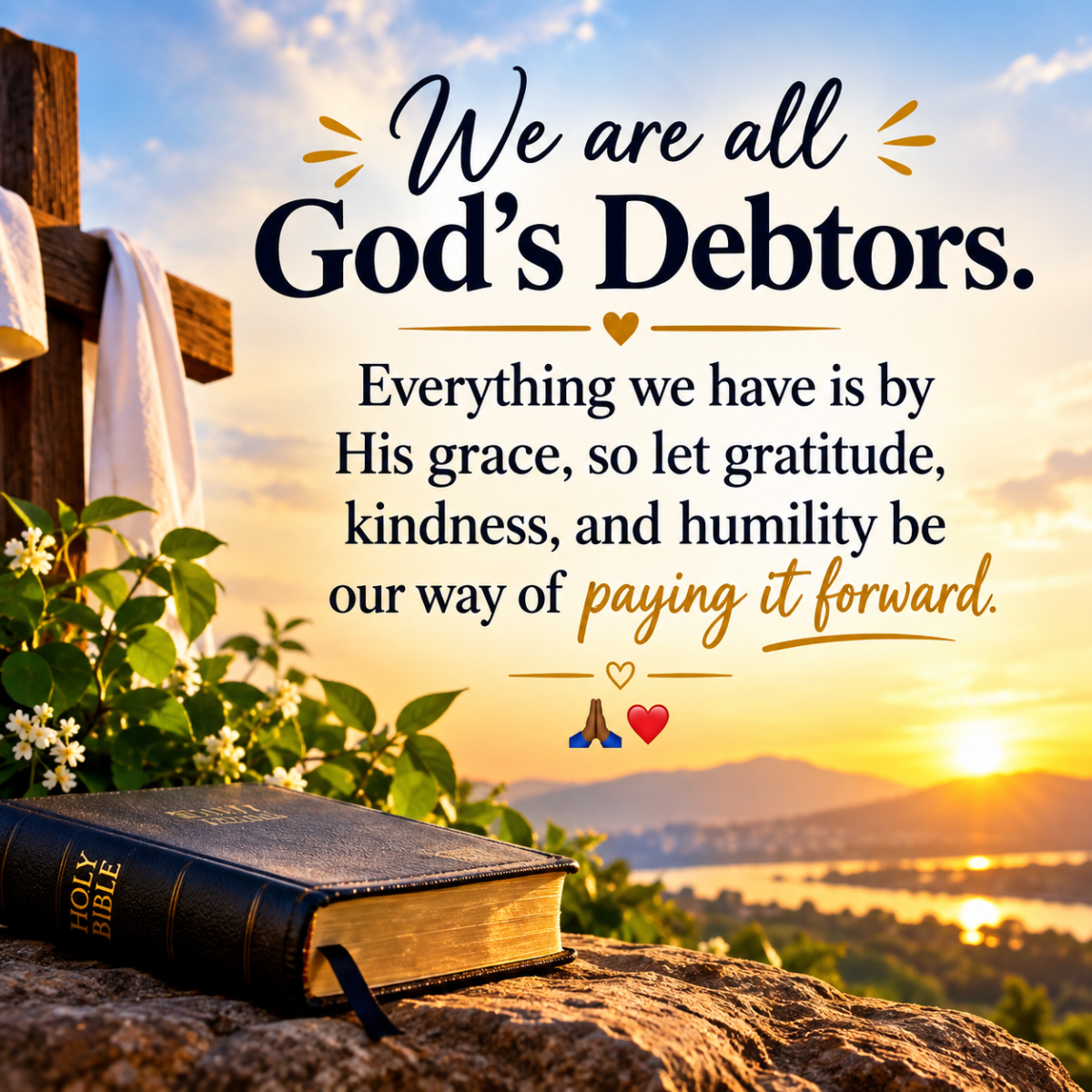 We still owe God plenty!