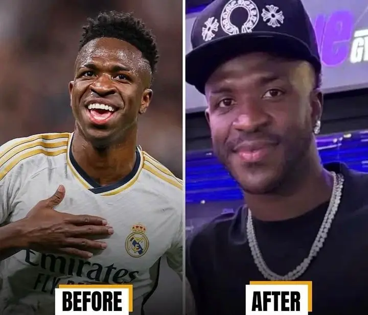 Real Madrid susperstar, Vinicius Jr debuts new look after undergoing chin cosmetic surgery (videos)....