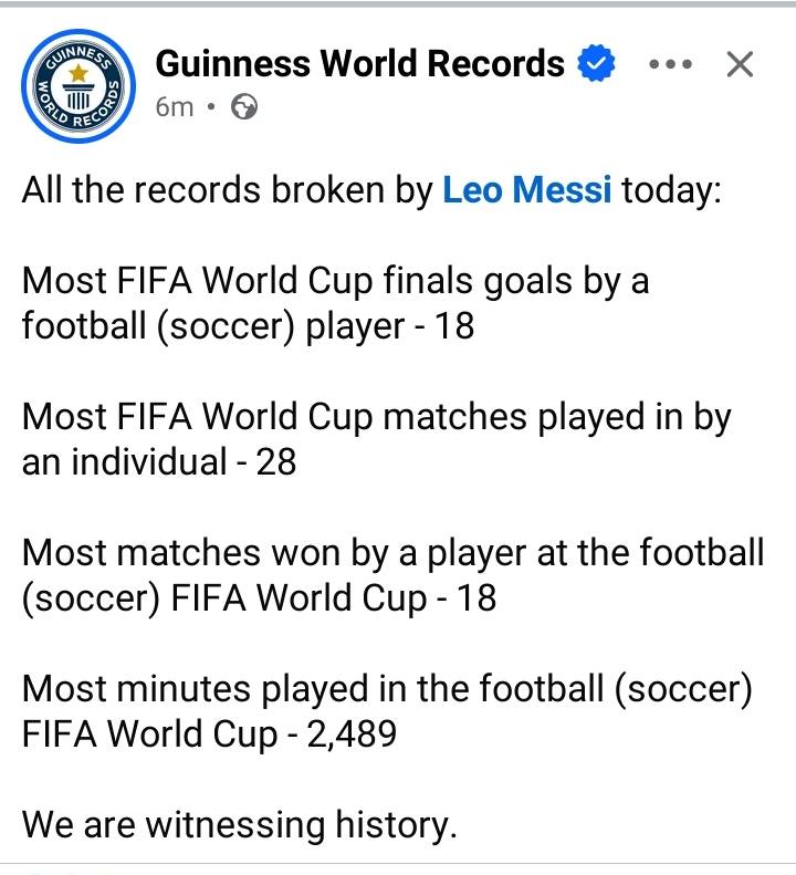 Messi the record Breaker - more to come.
