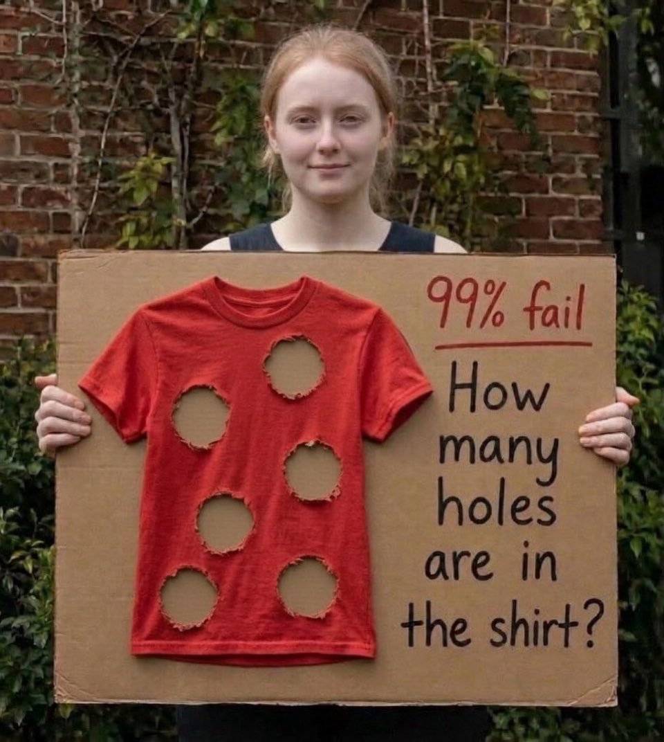 Can someone help me out with the correct numbers of the holes that are in the shirts?