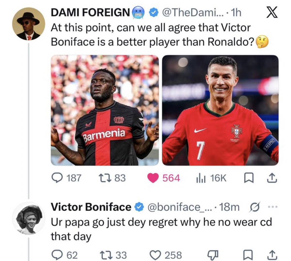 How would you rate this response from Victor Boniface?