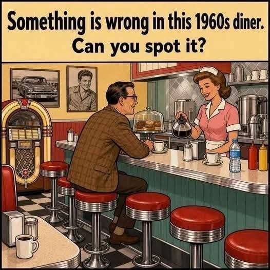 Who can spot what is wrong in this 1960's dinners picture?